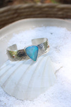 Load image into Gallery viewer, Hammered Australian Boulder Opal Cuff
