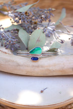 Load image into Gallery viewer, Emerald Rose Variscite + Australian Boulder Opal Cuff
