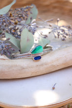 Load image into Gallery viewer, Emerald Rose Variscite + Australian Boulder Opal Cuff
