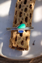 Load image into Gallery viewer, Emerald Rose Variscite + Australian Boulder Opal Cuff
