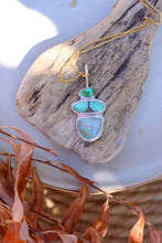 Load image into Gallery viewer, Australian Opal + Desert Bloom Variscite + Emerald Valley Turquoise Necklace
