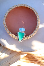 Load image into Gallery viewer, Larimar + Chrysoprase Ring - Size 8
