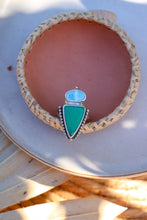 Load image into Gallery viewer, Larimar + Chrysoprase Ring - Size 8
