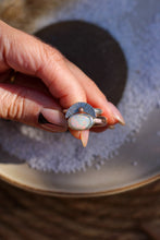 Load image into Gallery viewer, Australian Opal Luna Stacking Ring - Size 7.75
