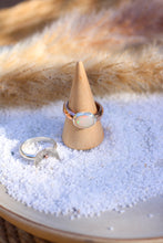 Load image into Gallery viewer, Australian Opal Luna Stacking Ring - Size 7.5
