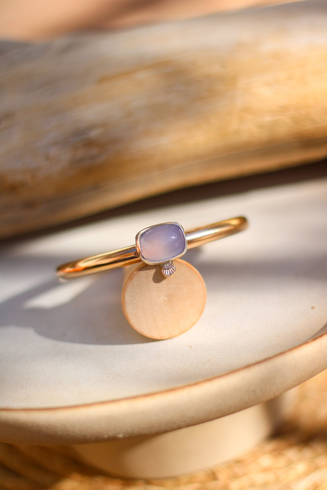 Purple Chalcedony Cuff - Medium