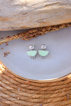 Load image into Gallery viewer, Recycled Silver Lemon Chrysoprase Earrings
