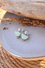 Load image into Gallery viewer, Recycled Silver Lemon Chrysoprase Earrings
