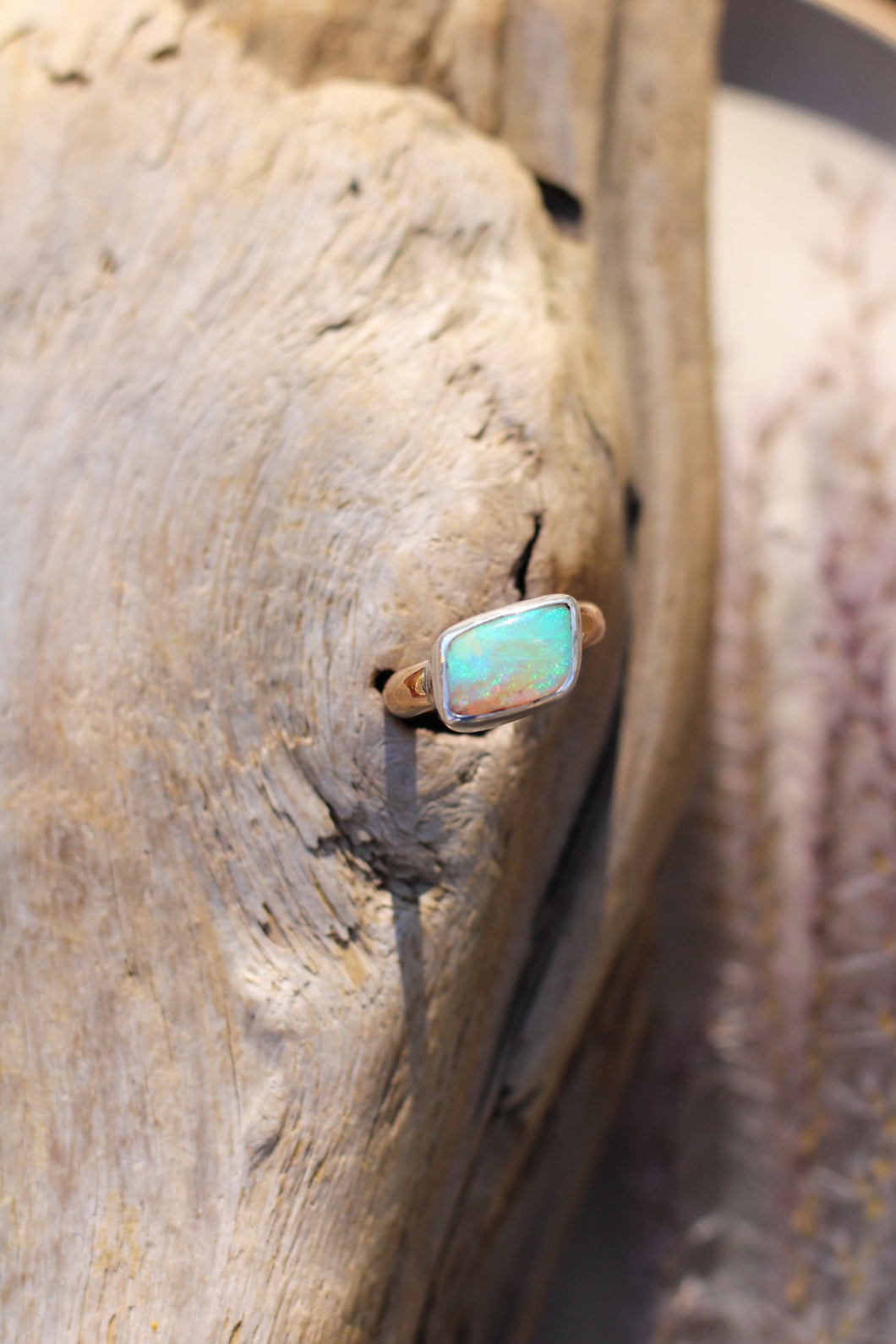 Australian Pipe Opal Ring- Size 6