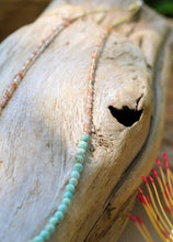 Load image into Gallery viewer, Turquoise + Sunstone Beaded Necklace
