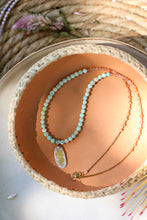 Load image into Gallery viewer, Turquoise + Sunstone Beaded Necklace
