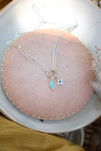 Load image into Gallery viewer, Charm Necklace - Turquoise + Blue Topaz
