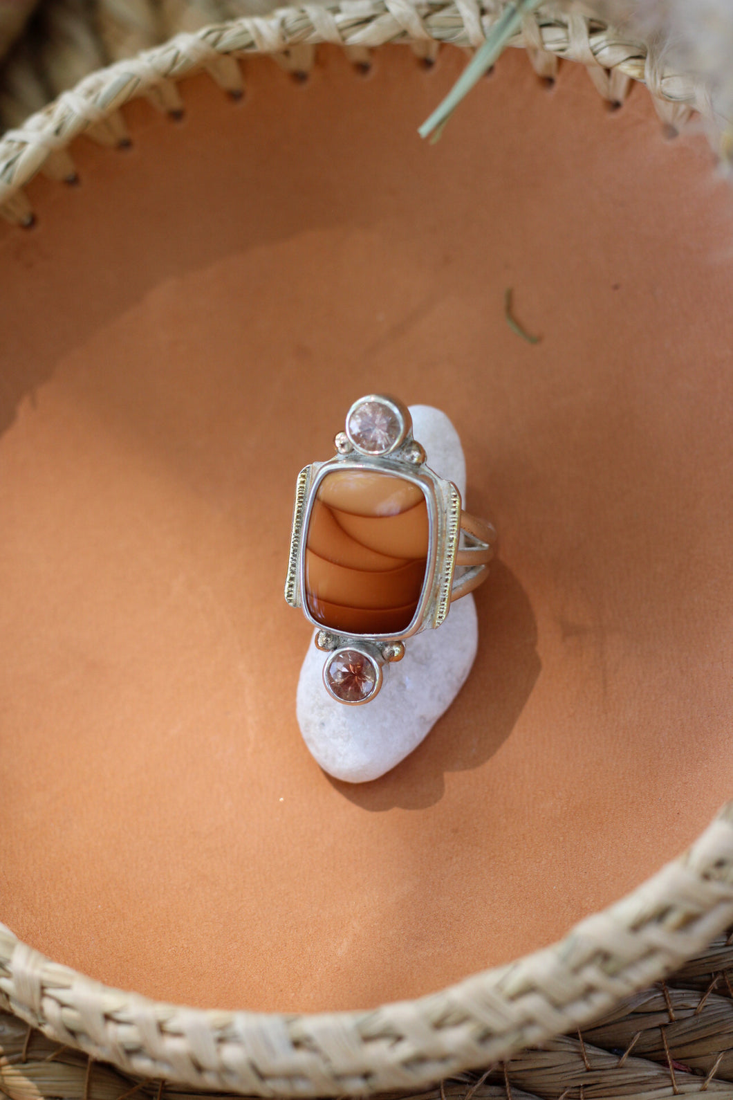 Bruneau Jasper + Sunstone Ring - Size 7.25