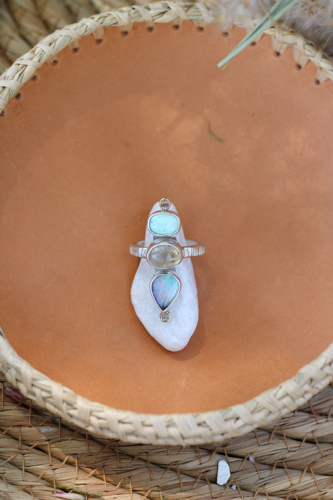 Triple Stone Ring - Size 6