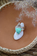 Load image into Gallery viewer, Emerald Rose Variscite + Sunstone Ring - Size 8.25
