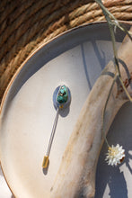 Load image into Gallery viewer, SAVANNAH Pin- Turquoise + Brass
